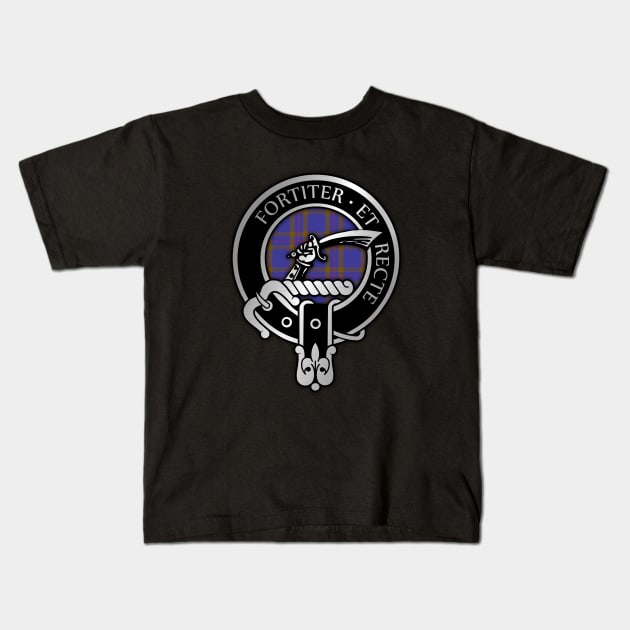 Clan Eliott Crest & Tartan Kids T-Shirt by Taylor'd Designs